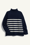 F&E Monterey Navy w/ Cream Stripe Sweater