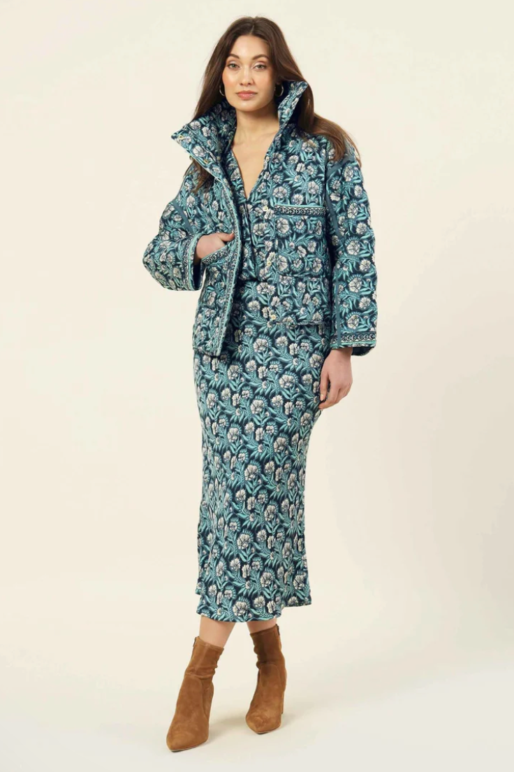 Karima Teal Jacket