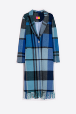 Vilagallo Katherin Blue Plaid Coat