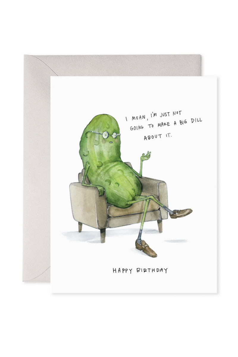 Big Dill Pickle Birthday Greeting Card