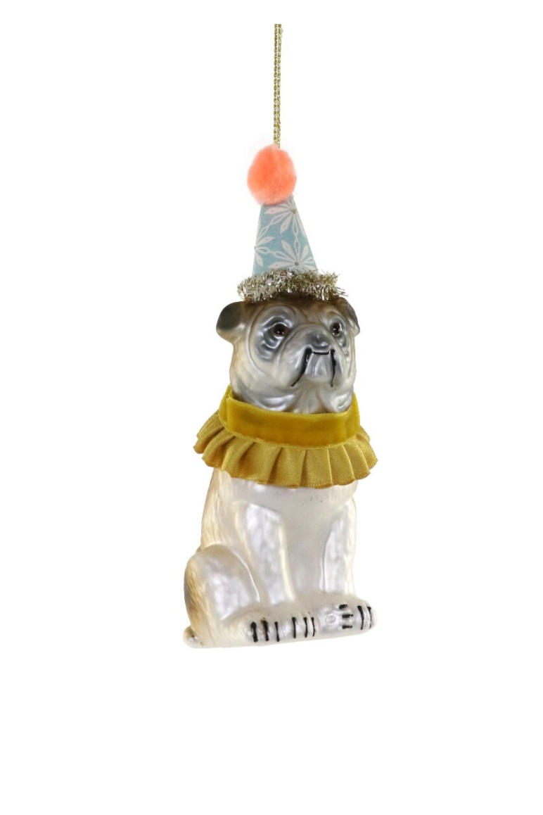 Party Bulldog Ornament