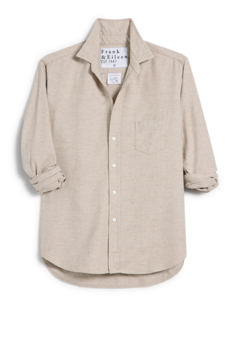 F&E Eileen Textured Sand Button Up