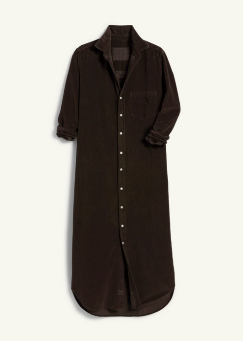 F&E Rory Corduroy Dress Espresso