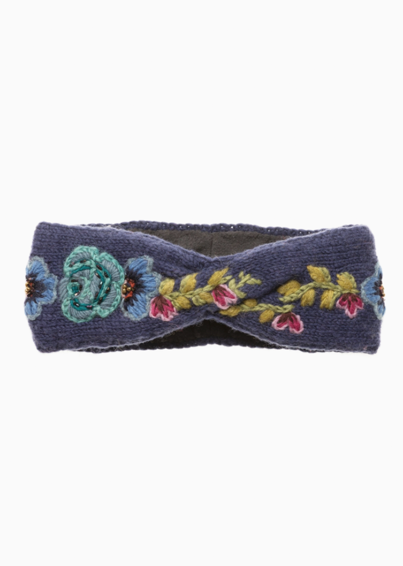 Flower Crown Headband Blue