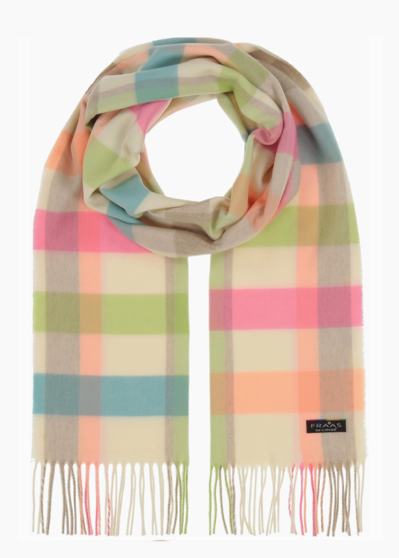 Check Plaid Cashmink Scarf Pastels