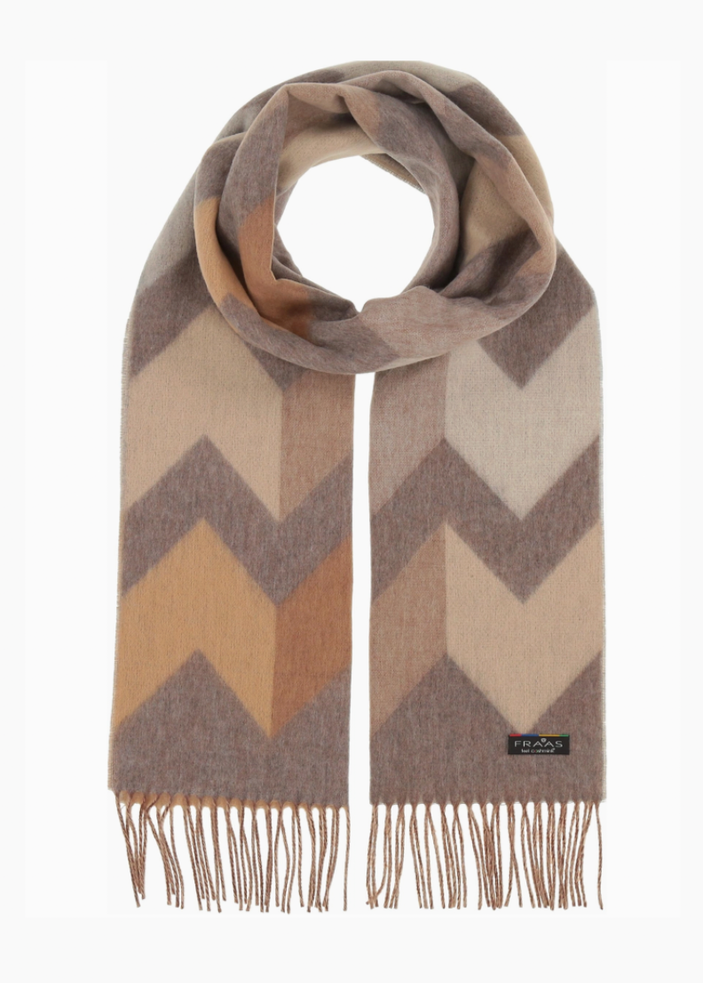 Chevron Zig Zag Scarf Grey