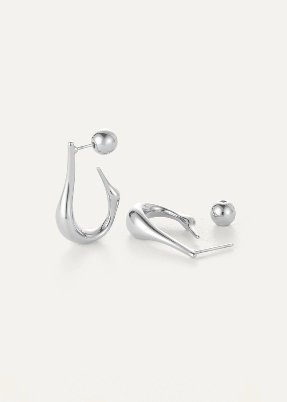 Colette Hoop Earrings Silver