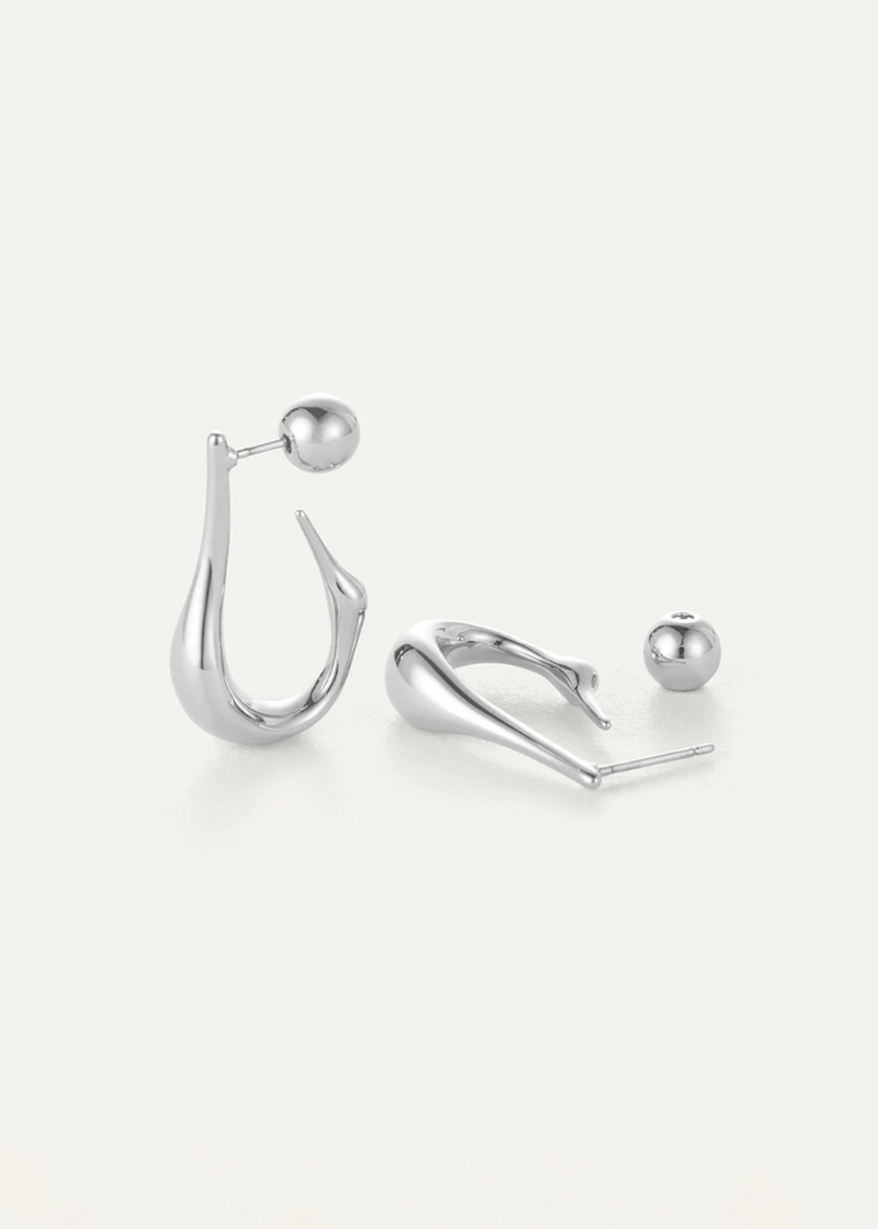 Colette Hoop Earrings Silver