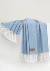 Blue Denim Italian Herringbone Throw