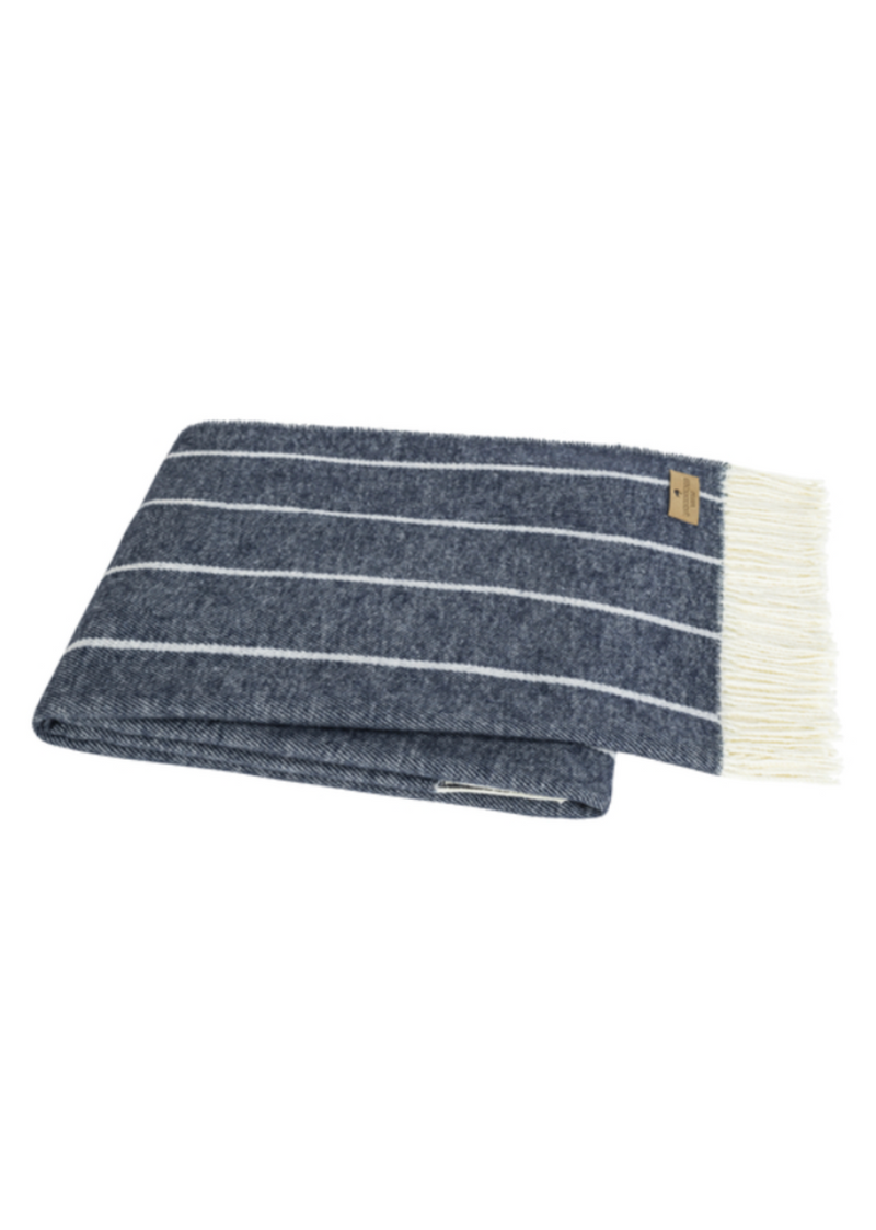 Navy Fiji Stripe Throw