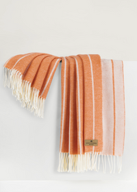 Papaya Fiji Stripe Throw