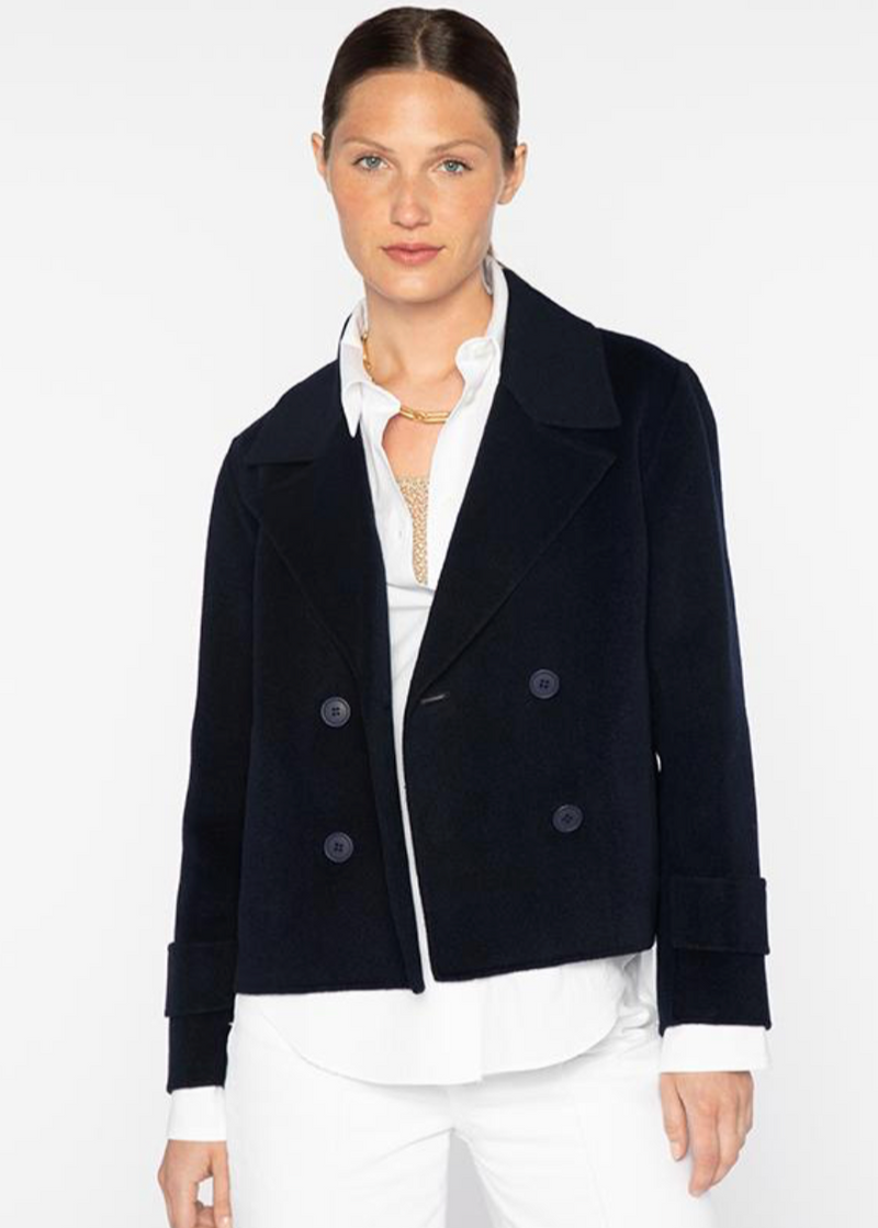 Kinross Short Trench Coat Navy