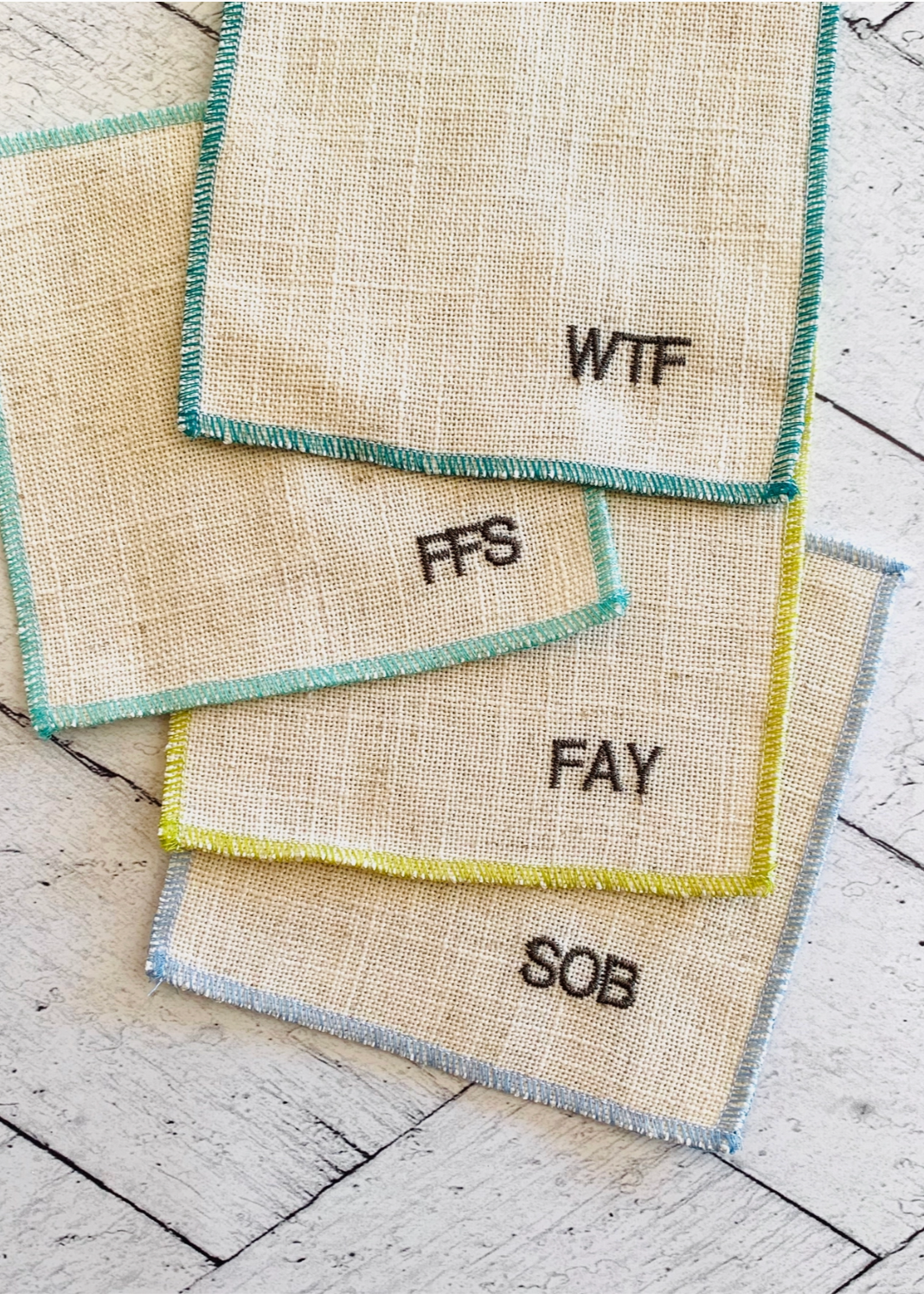 Sweary Cocktail Coasters, Set of Eight