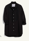 F&E Victoria Collarless Button Down Black w/ Black Bib