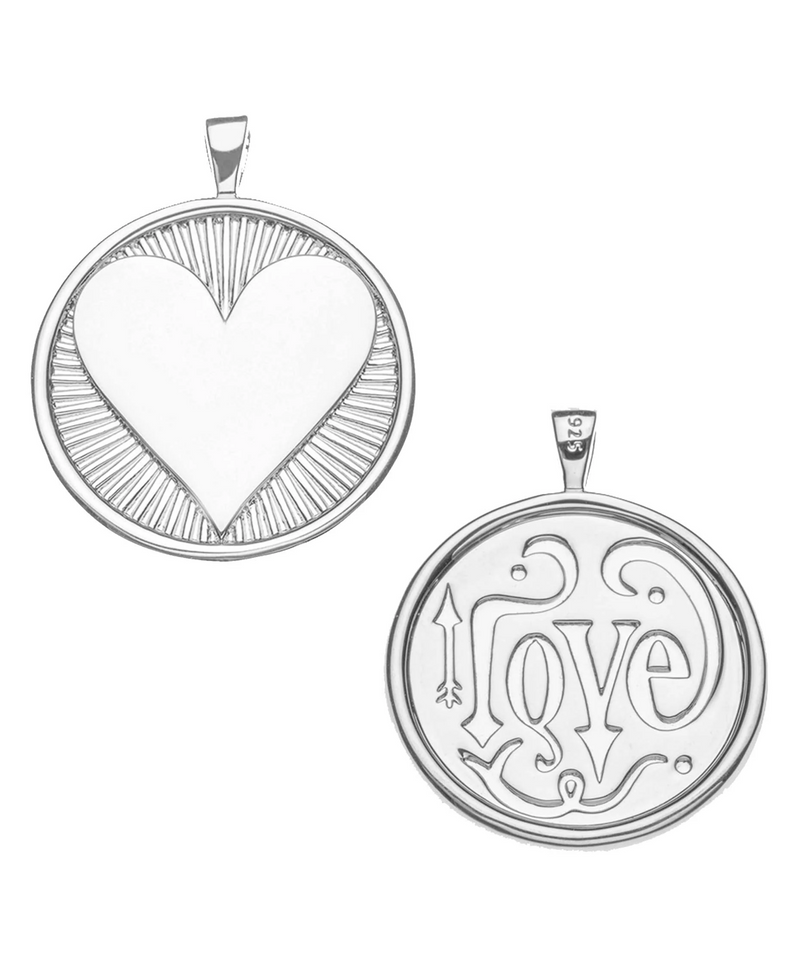 Jane Win Love Heart Find Me Pendant Silver