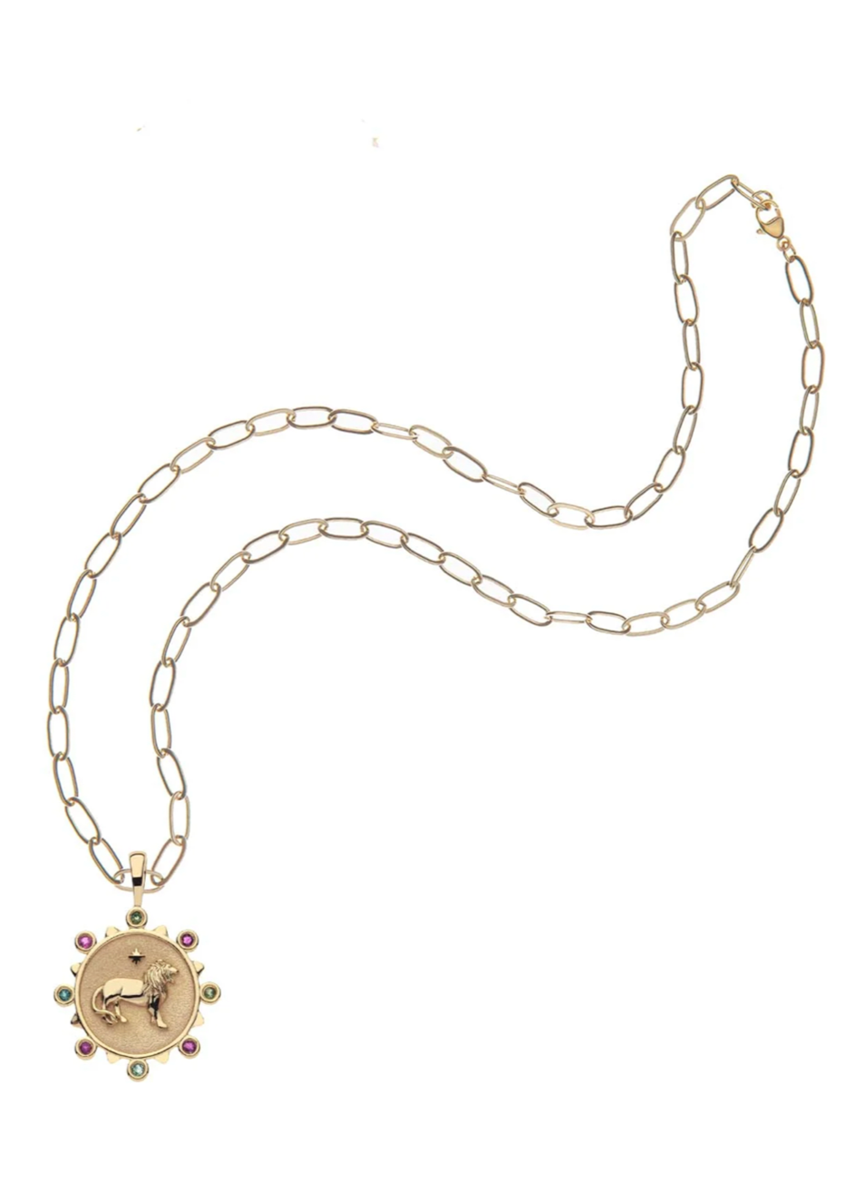 Jane Win Courage Petite Embellished Coin Pendant