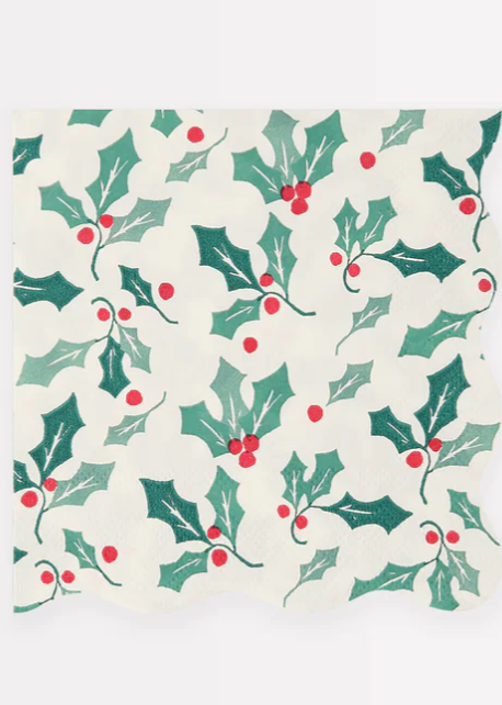 Holly Pattern Small Napkins