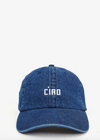 Clare V Petit CIAO Baseball Hat Navy Denim