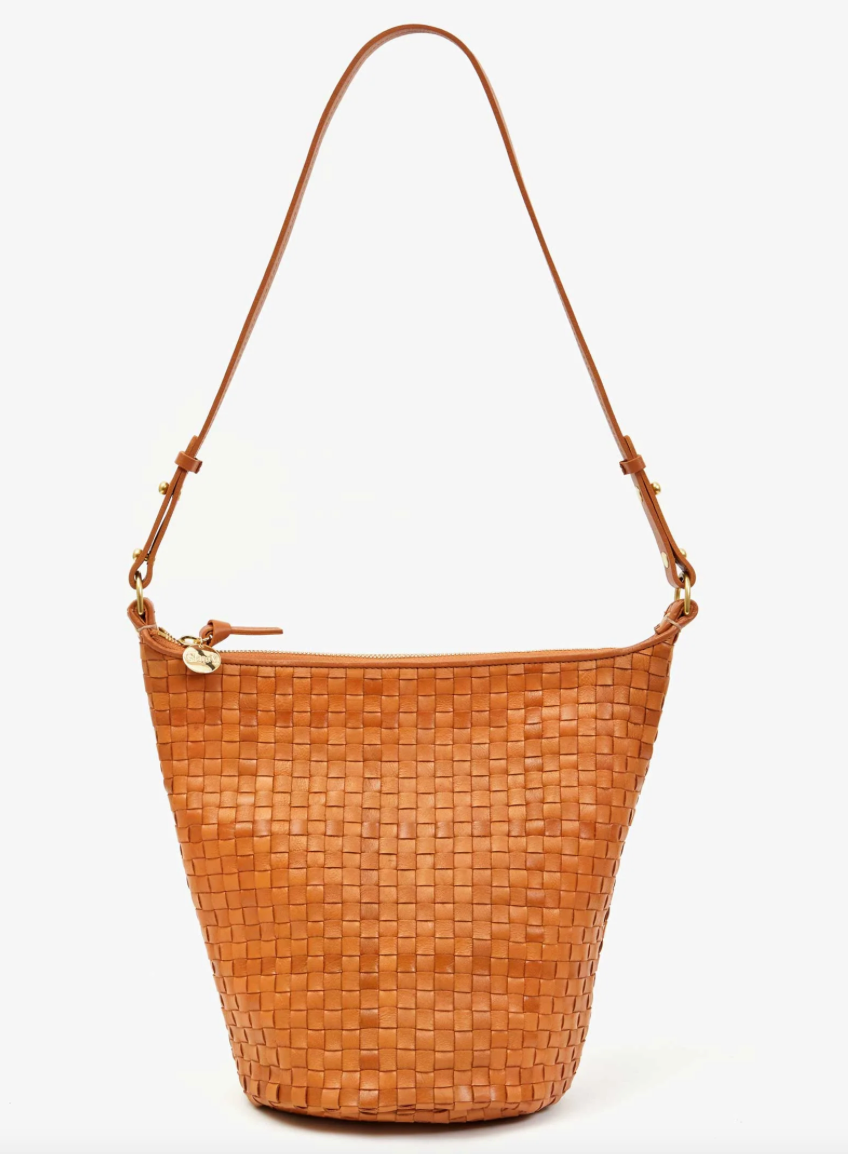 Clare V Petite Jeanne Woven Checker Natural
