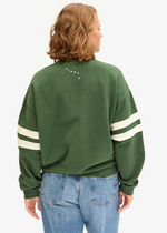 Clare V Oversized Varsity Sweatshirt Forest