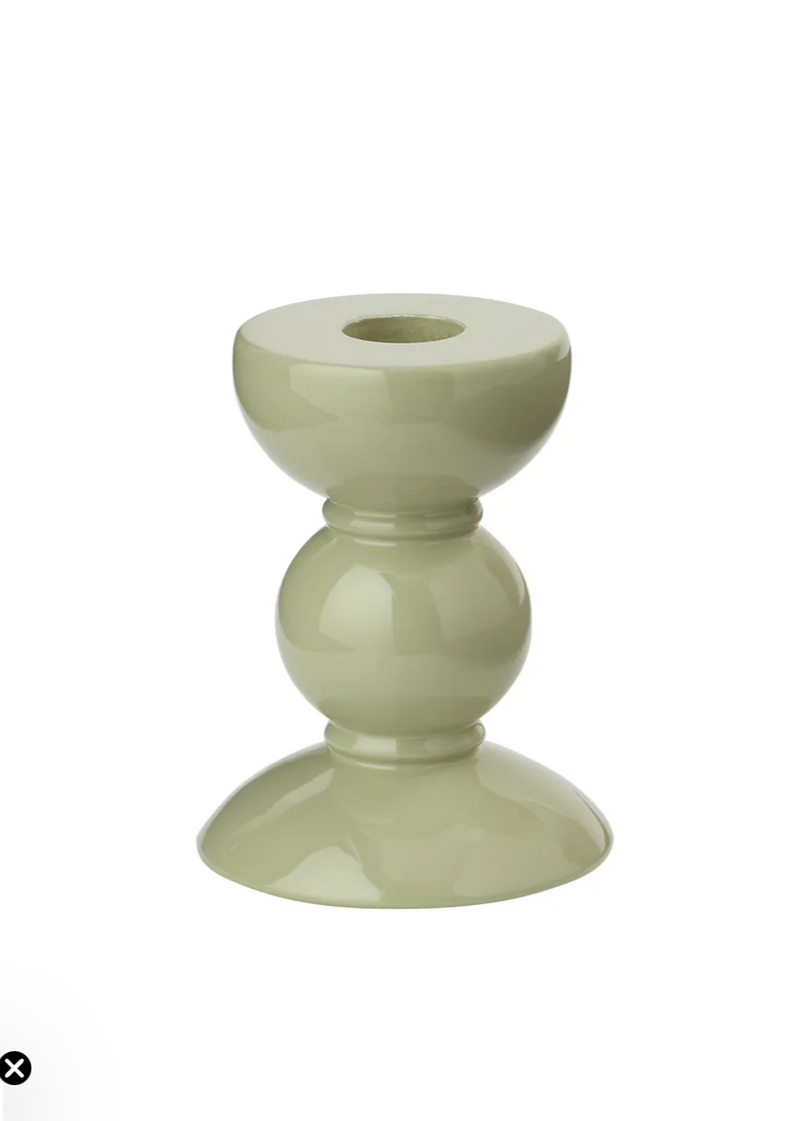 Sage Bobbin Candle Stick Small