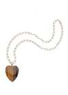 Jane Win Love Carry Your Heart Tigers Eye Pendant