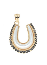 Jane Win Feeling Lucky Mother of Pearl Horseshoe Pendant