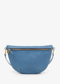 Clare V Grande Fanny Desert Blue Perforated