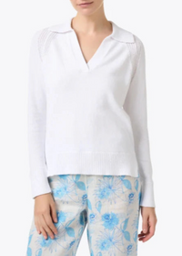 Kinross Splitneck Polo White