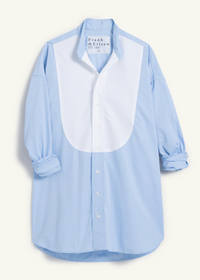 F&E Victoria French Blue & White Tuxedo Shirt
