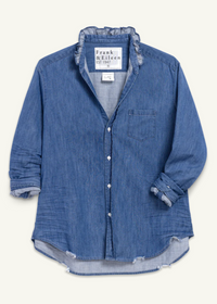 F&E Eileen Ruffle Collar Button-Up Shirt