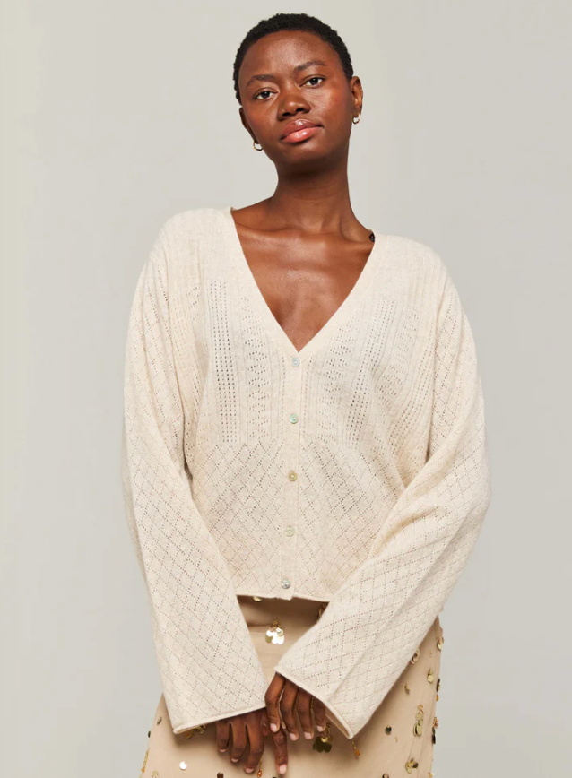 Brodie Summer Stitch Cashmere Cardigan