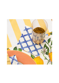 Blue Lattice Cocktail Napkins
