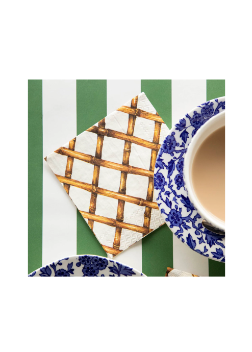 Bamboo Lattice Cocktail Napkins