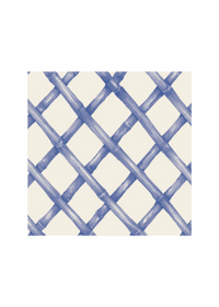 Blue Lattice Cocktail Napkins