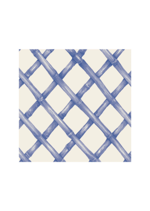 Blue Lattice Cocktail Napkins