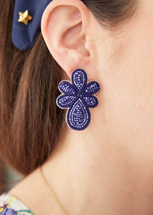 Mercer Earrings in Navy