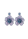Spring Bloom Earrings in Navy