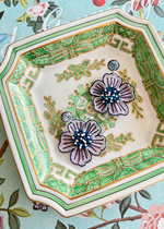 Spring Bloom Earrings in Navy