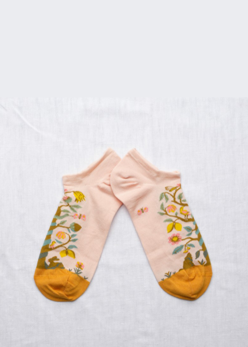 Pink Tree Socks