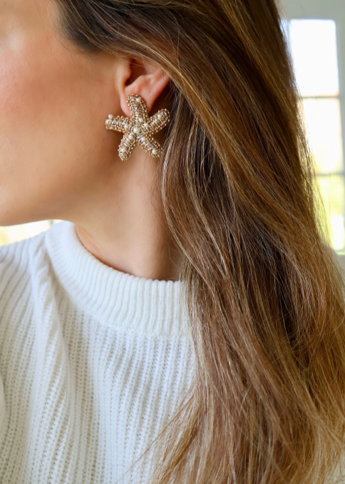 Golden Starfish Studs