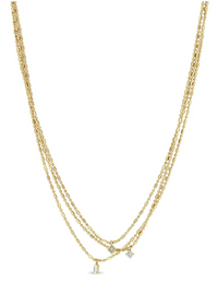 Zoe Chicco 14k Mixed Diamond Triple Tube Necklace
