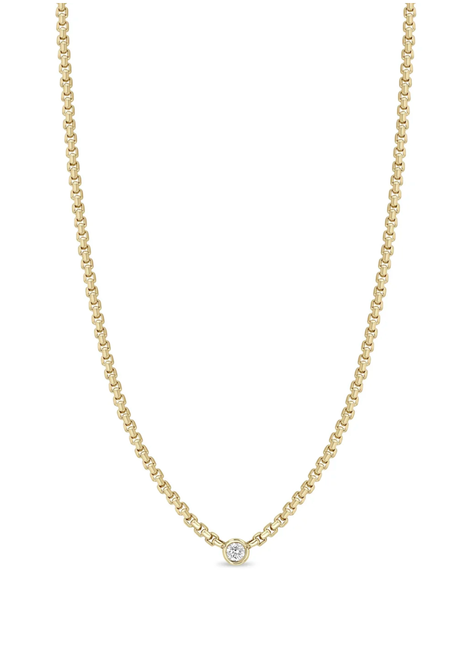 Zoe Chicco 14K Floating Diamond Necklace