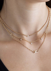 Zoe Chicco 14K Floating Diamond Necklace