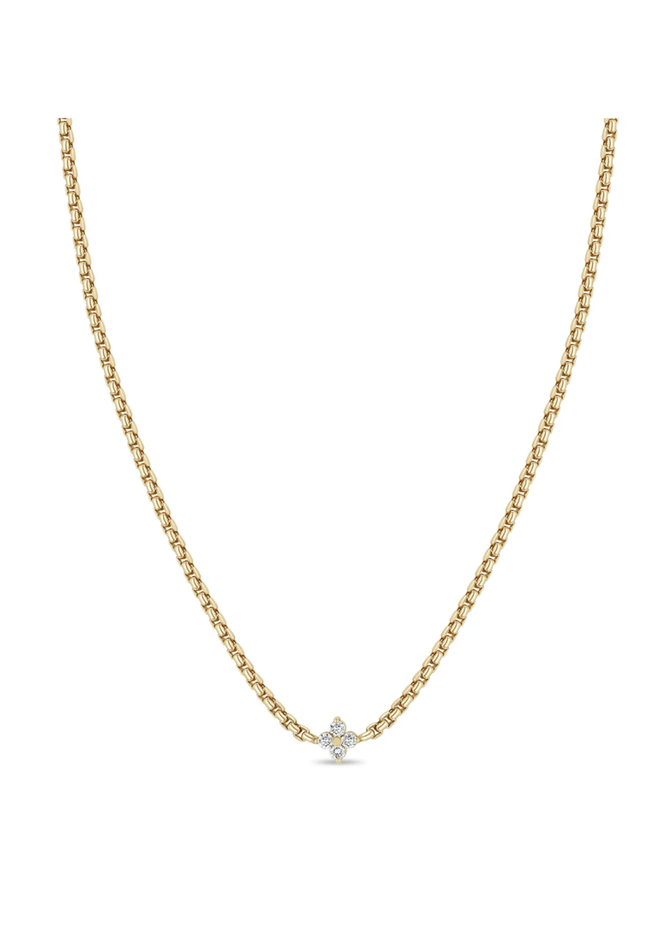 Zoe Chicco 14K Diamond Quad Box Chain Neckalce
