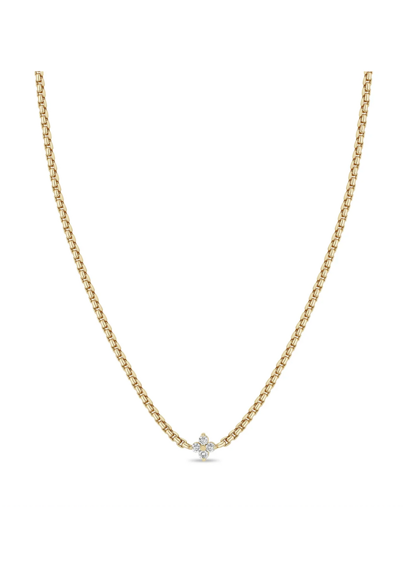 Zoe Chicco 14K Diamond Quad Box Chain Neckalce