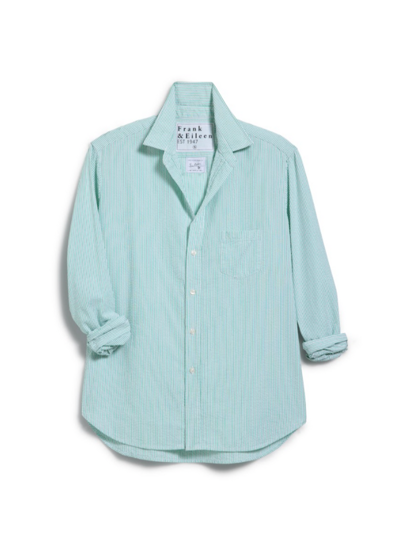 F&E Eileen Green Stripe Button-Up