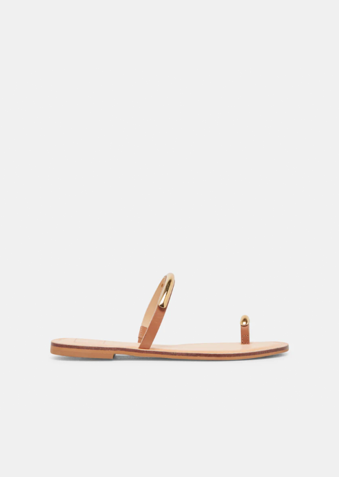 Wink Leather Sandal in Saddle