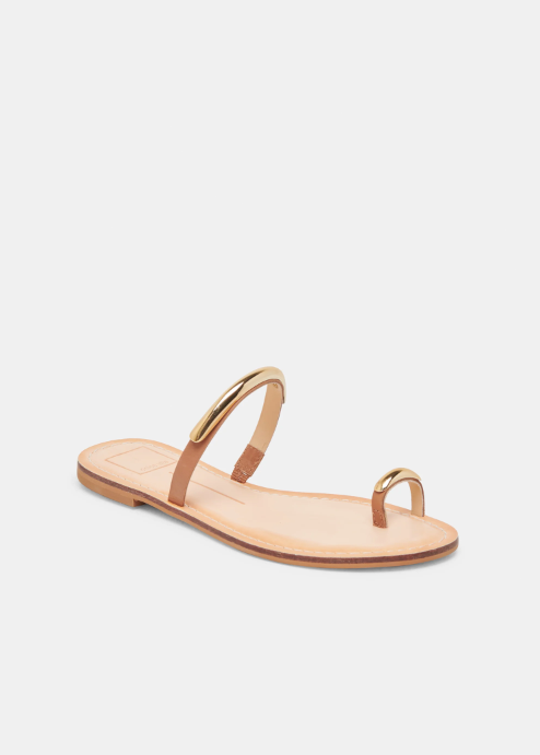 Wink Leather Sandal in Saddle