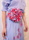 Flower Brooch Ikat Red